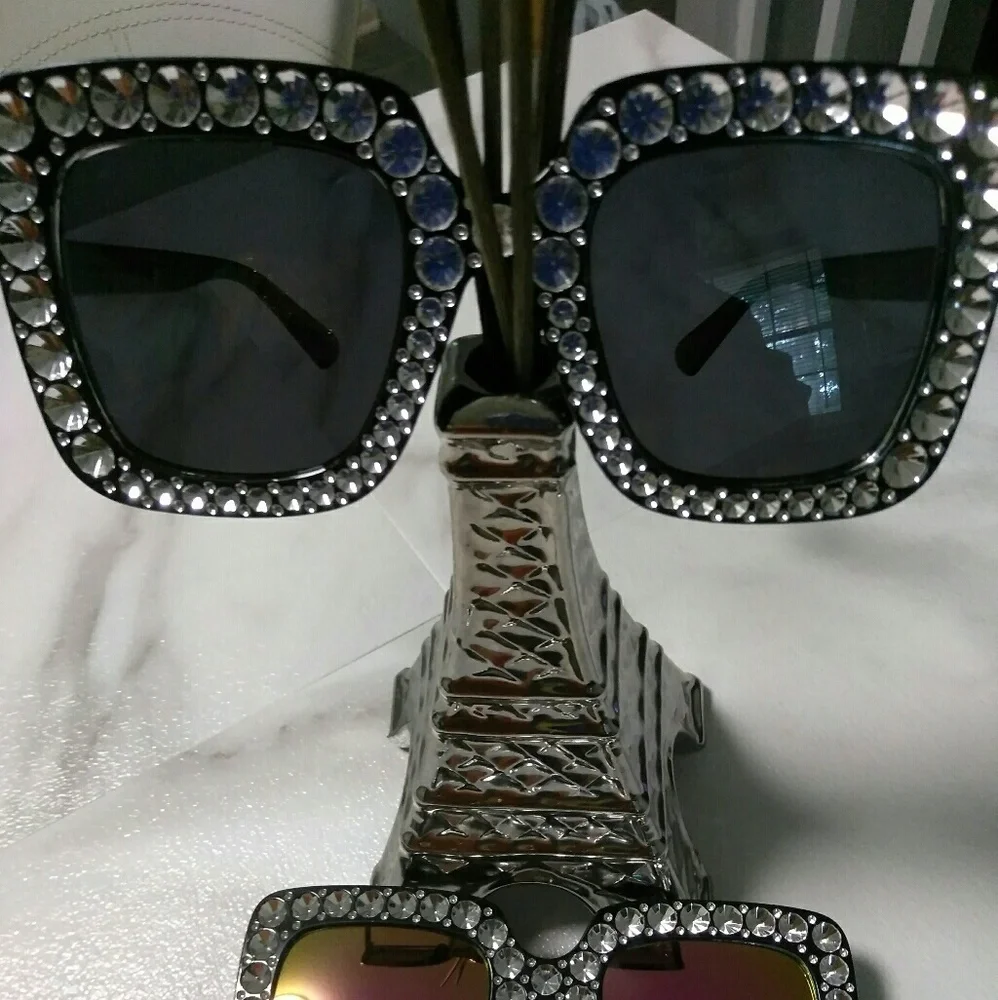 Brand new fancy black blinged out glasses